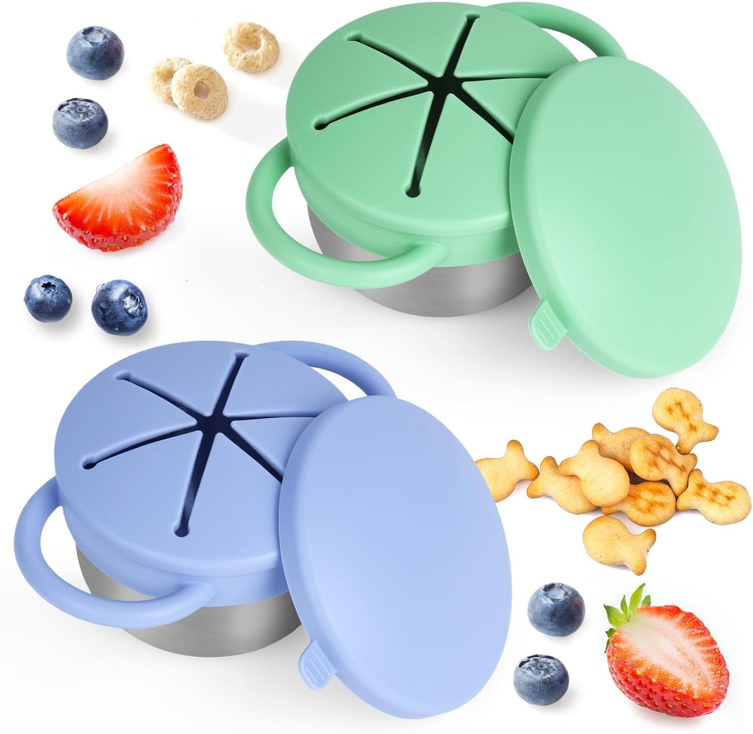 Vasos de acero para snacks