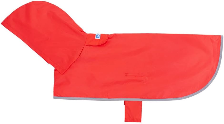 RC Pets Packable Rain Poncho, Lightweight Waterproof Dog Raincoat, Portable and Adjustable Fit, XXXL, Crimson