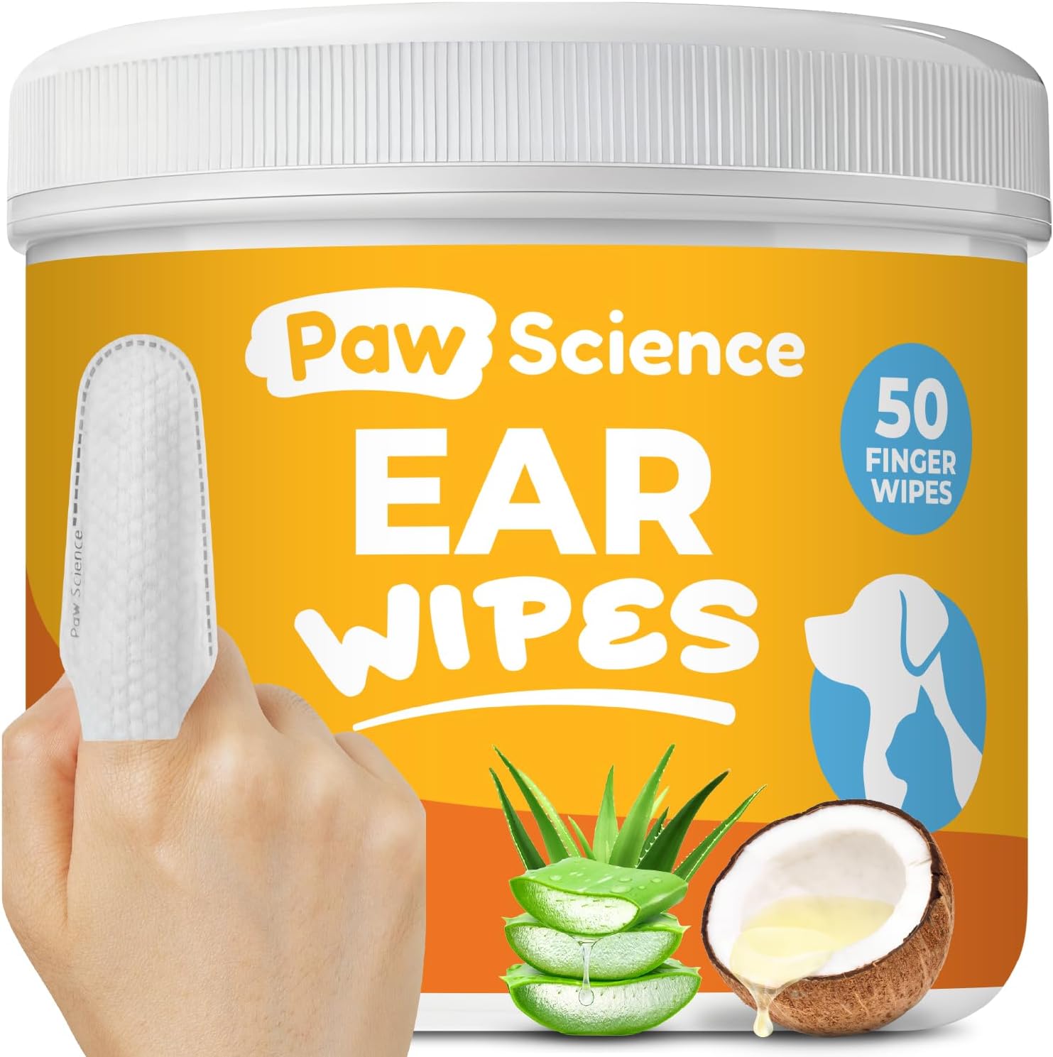 Paw Science Ear Cleaner Finger Wipes