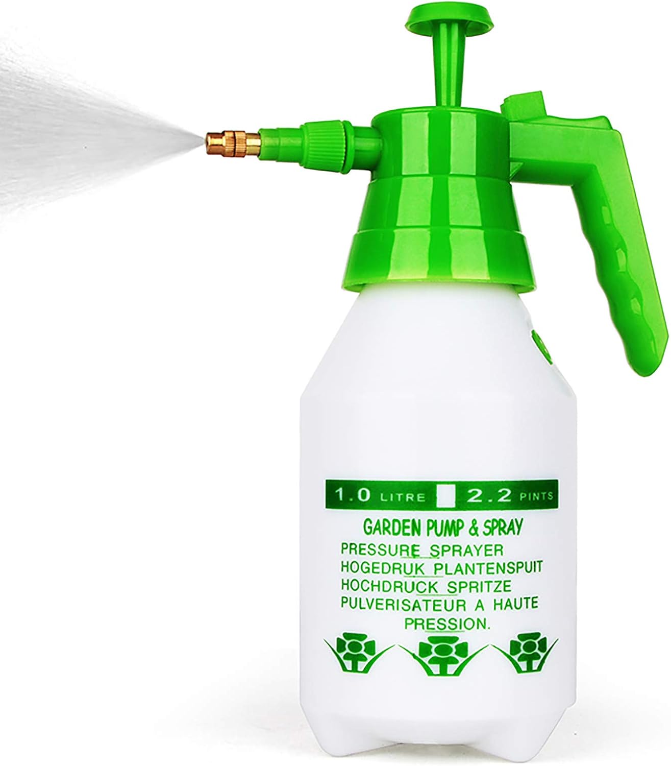 Garden Pump Sprayer, 68oz/34oz Hand-held Pressure Sprayer Bottle with Adjustable Nozzle