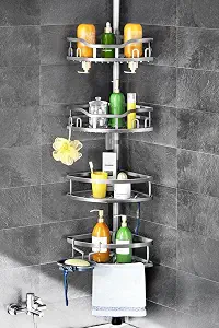 HAMITOR Corner Shower Caddy Tension Pole