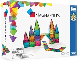 MAGNA-TILES Classic 100-Piece Magnetic Construction Set