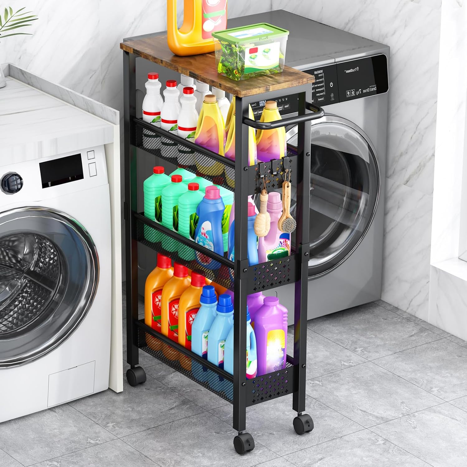 Vivihomety carrello stretto 4 ripiani