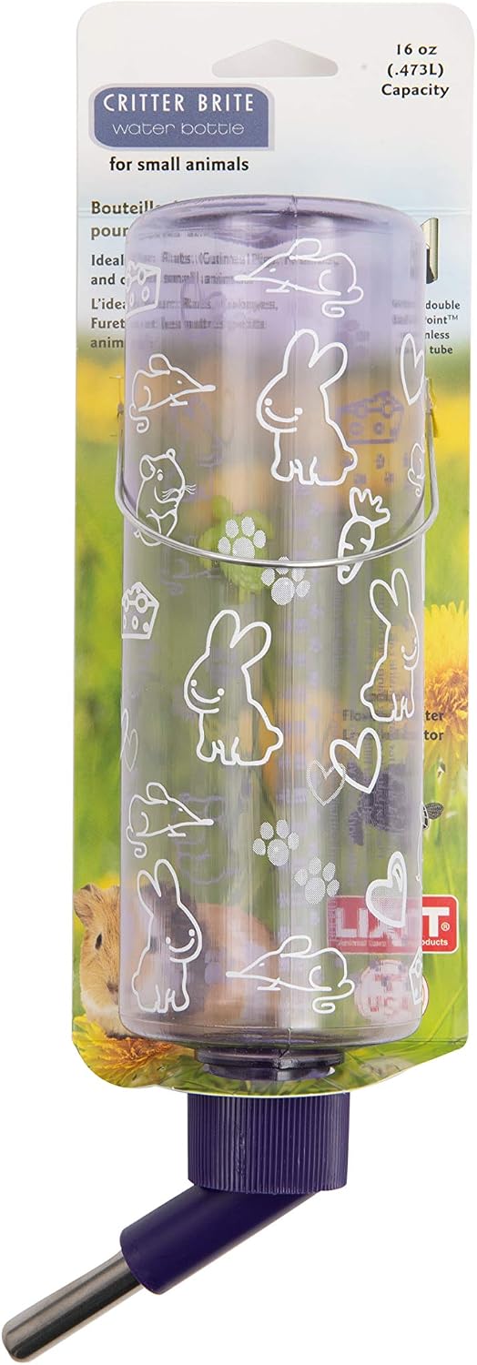 Lixit Standard Cage Water Bottles, 16 Ounce, Clear