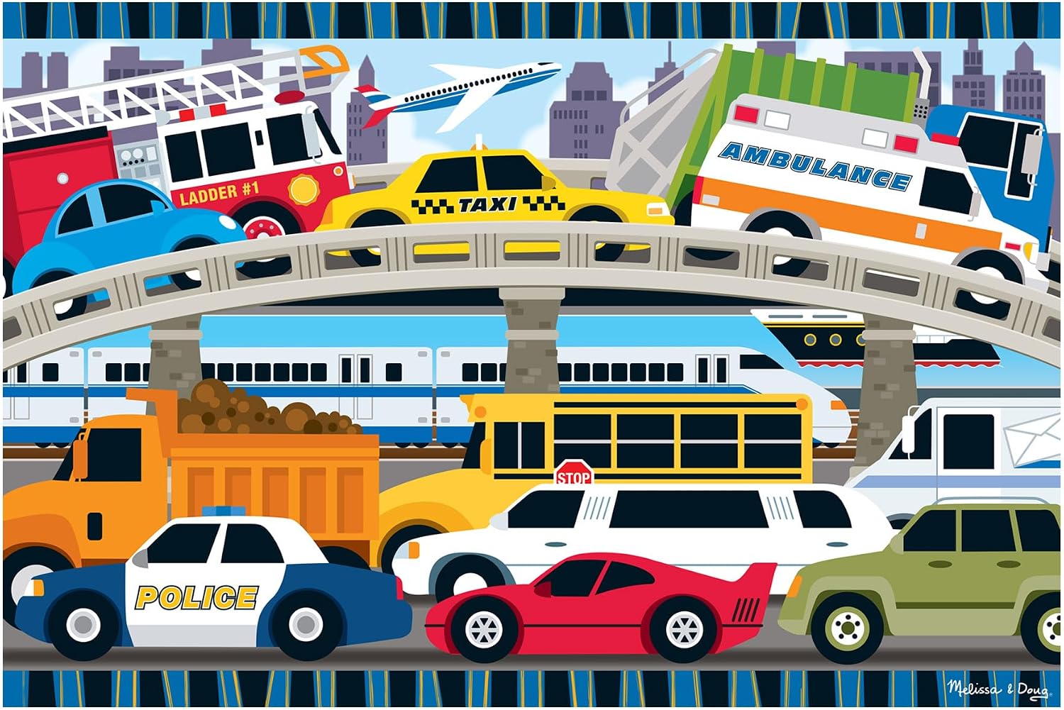 Melissa & Doug Traffic Jam Floor Puzzle