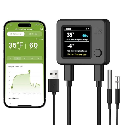 MOCREO WLAN-Kühlschrankthermometer mit zwei Sonden