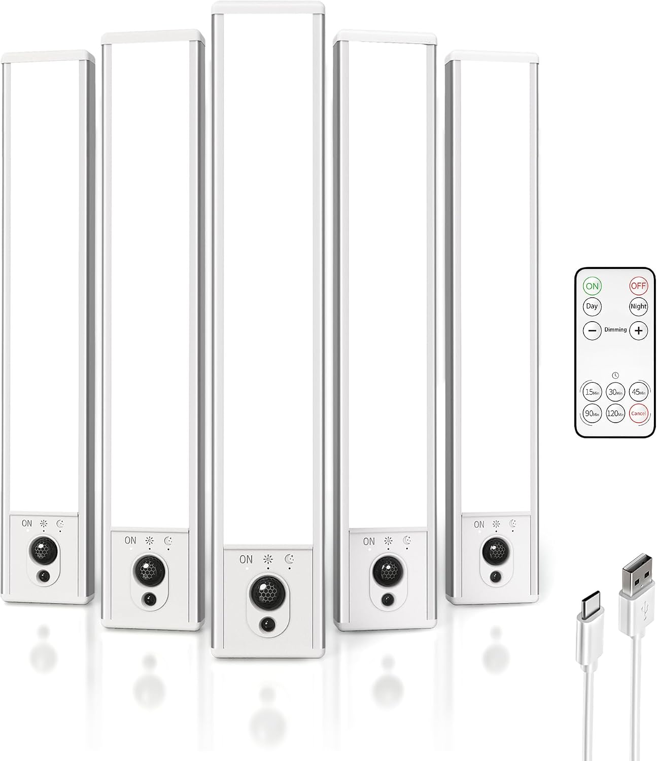 EZVALO 5-Pack 2400mAh Under Cabinet Lighting