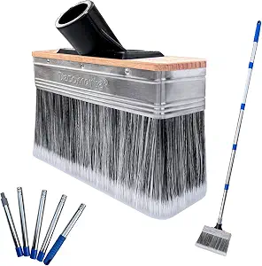 Decomarte 7-Inch Wide Deck Paint Brush Stain Applicator with Extension Pole