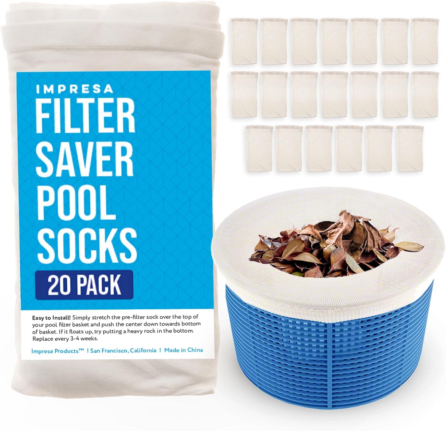 IMPRESA 20-Pack Filter Saver Socks