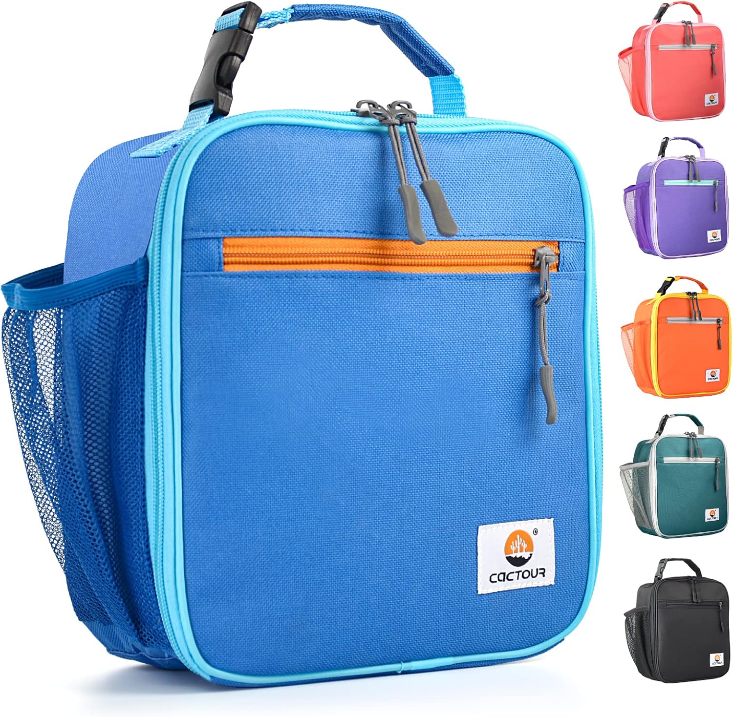 CaCTOUR Lunch Box Kids,Premium Insulated Lunchbox for Girls Boys,Soft Mini Cooler Bag Back to School Thermal Reusable Lunch Bag for Work School Picnic (Blue)
