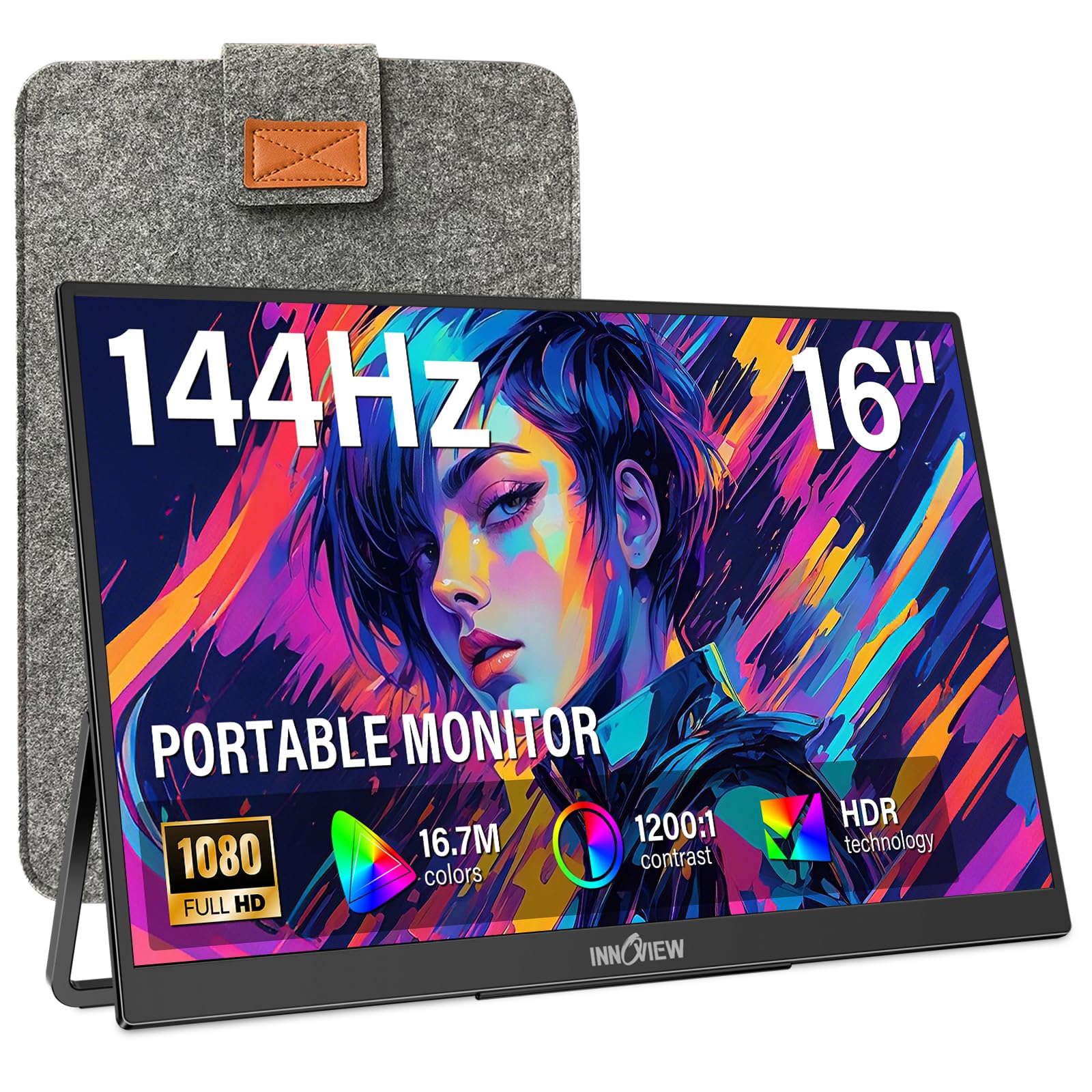 InnoView 16-inch 144Hz Portable Gaming Monitor