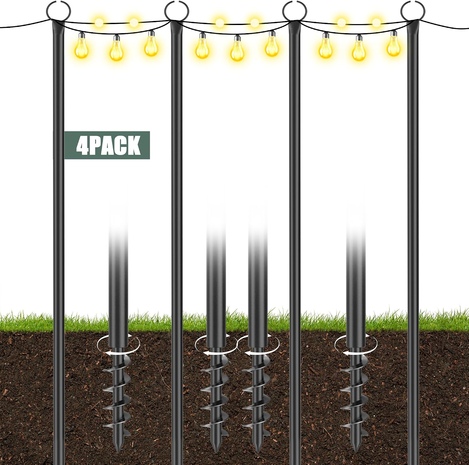 Espird 10.5 ft String Light Poles