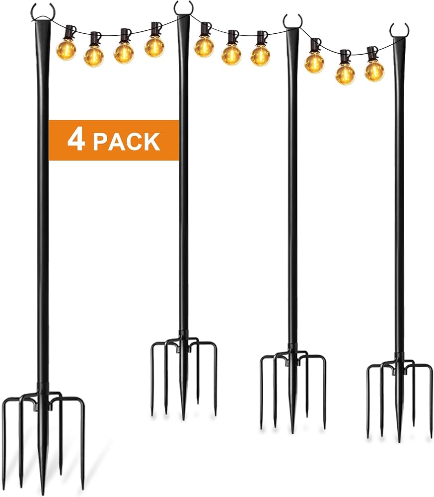 Fussion 4-Pack String Light Poles