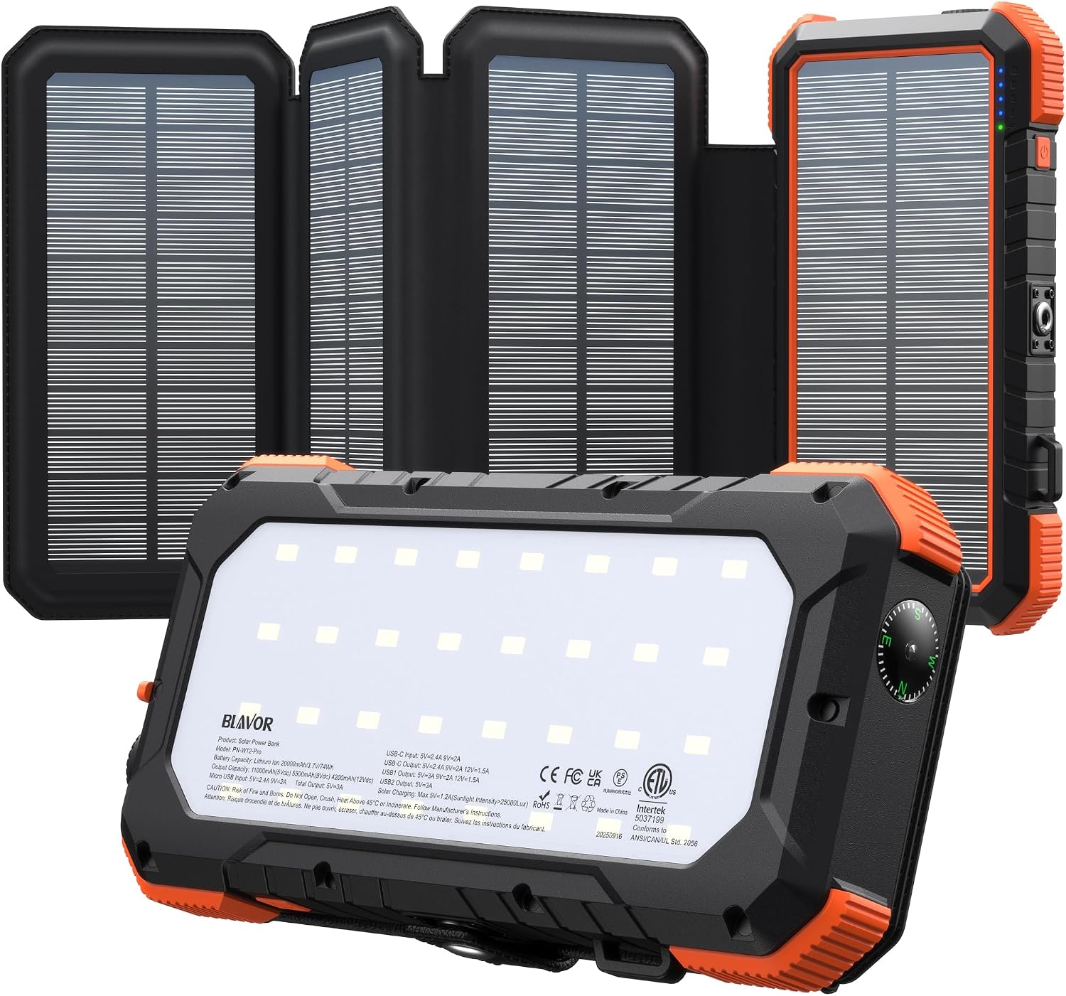 BLAVOR Vier-Panel-Powerbank 20.000mAh