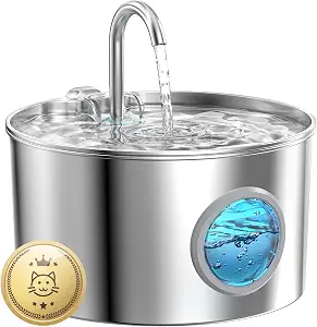 Cat Water Fountain Stainless Steel, 74oz/2.2L