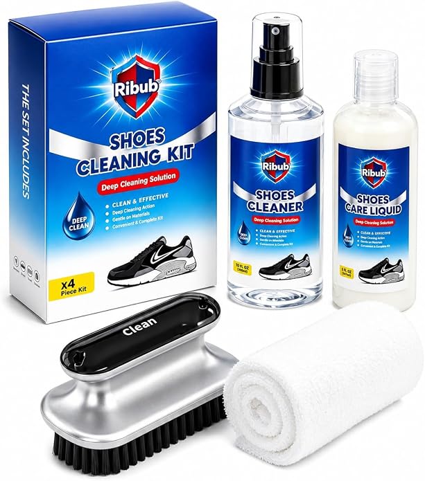 Shoe Cleaning Kit & Sneaker Care Kit – Sneaker Cleaner for Mesh Shoes, Leather, Canvas, Deep Clean Shoe Cleaner with Brush for Most Sneakers