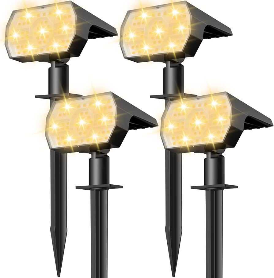 NYMPHY Solar Spotlights 4 Pack