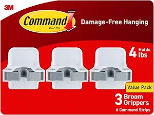 Command Broom Grippers 3-Pack
