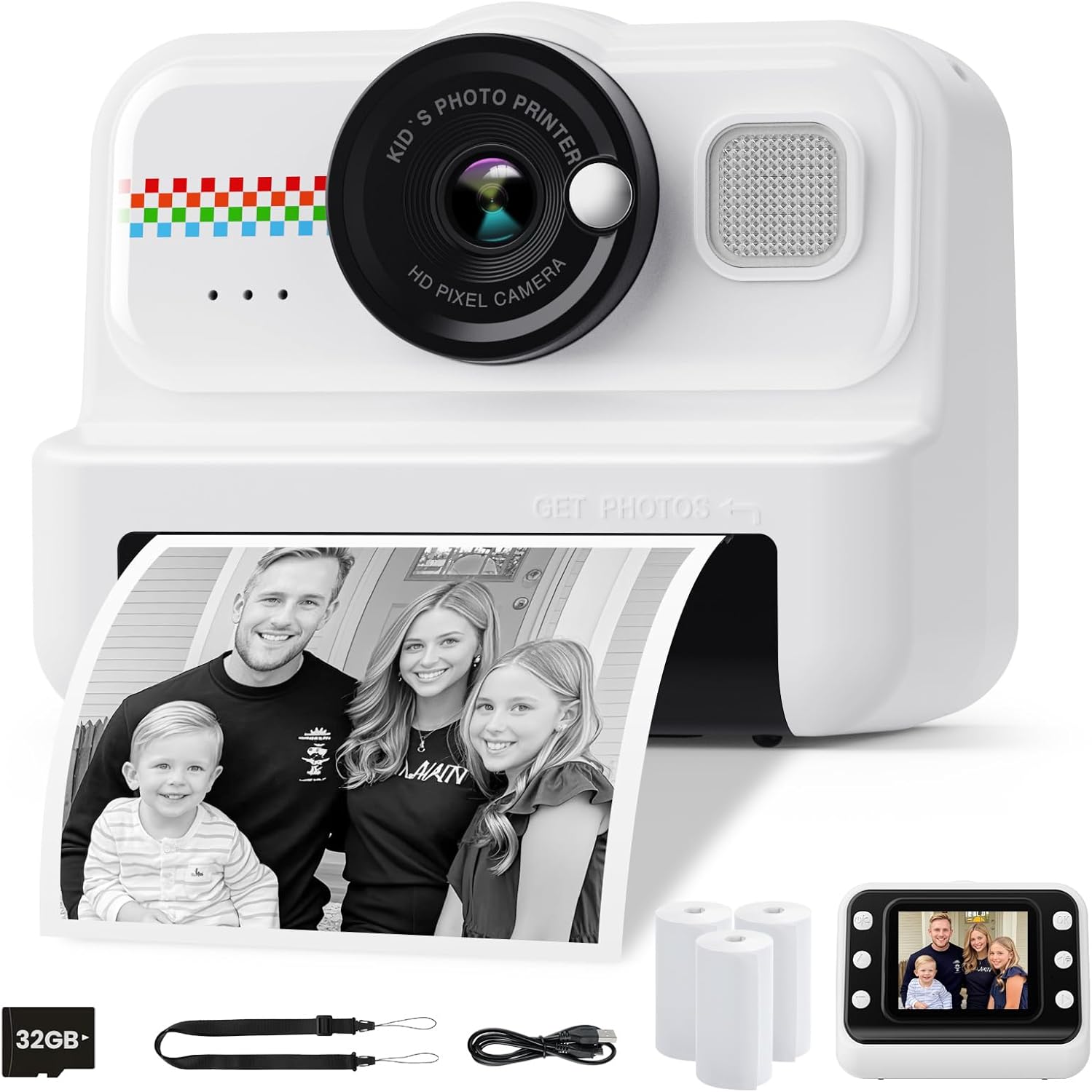 HiMont Kids Instant Print Camera