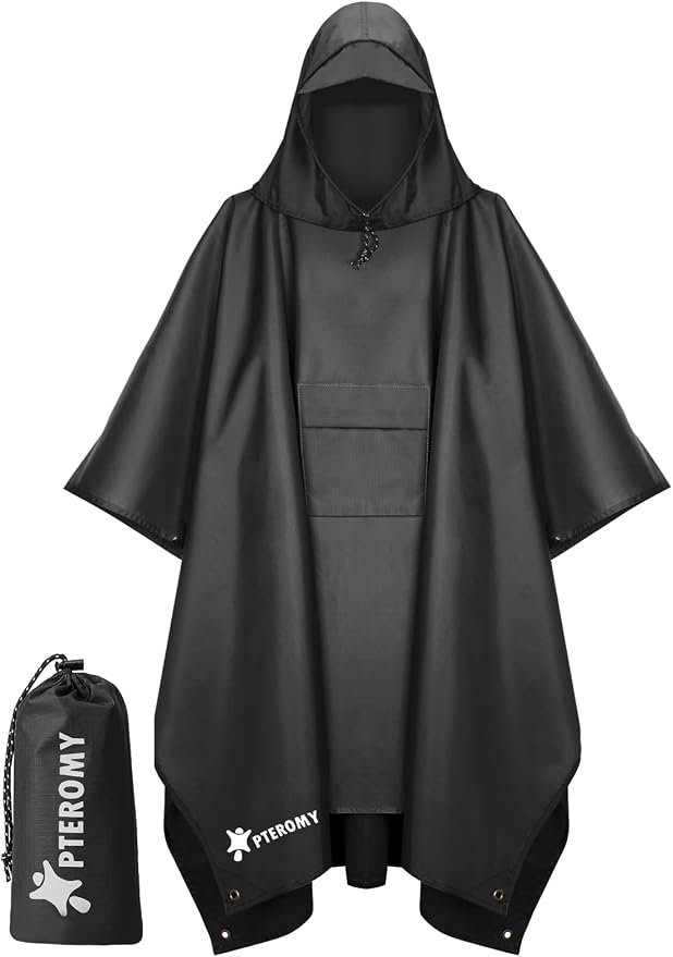 PTEROMY Hooded Rain Poncho