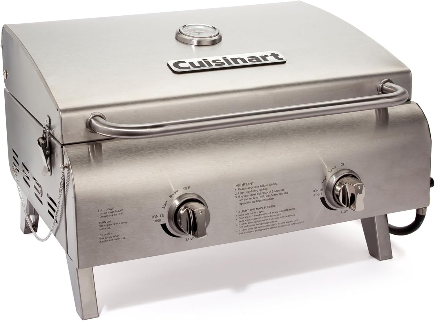 Cuisinart Outdoor Gas Grill, Portable 2-Burner