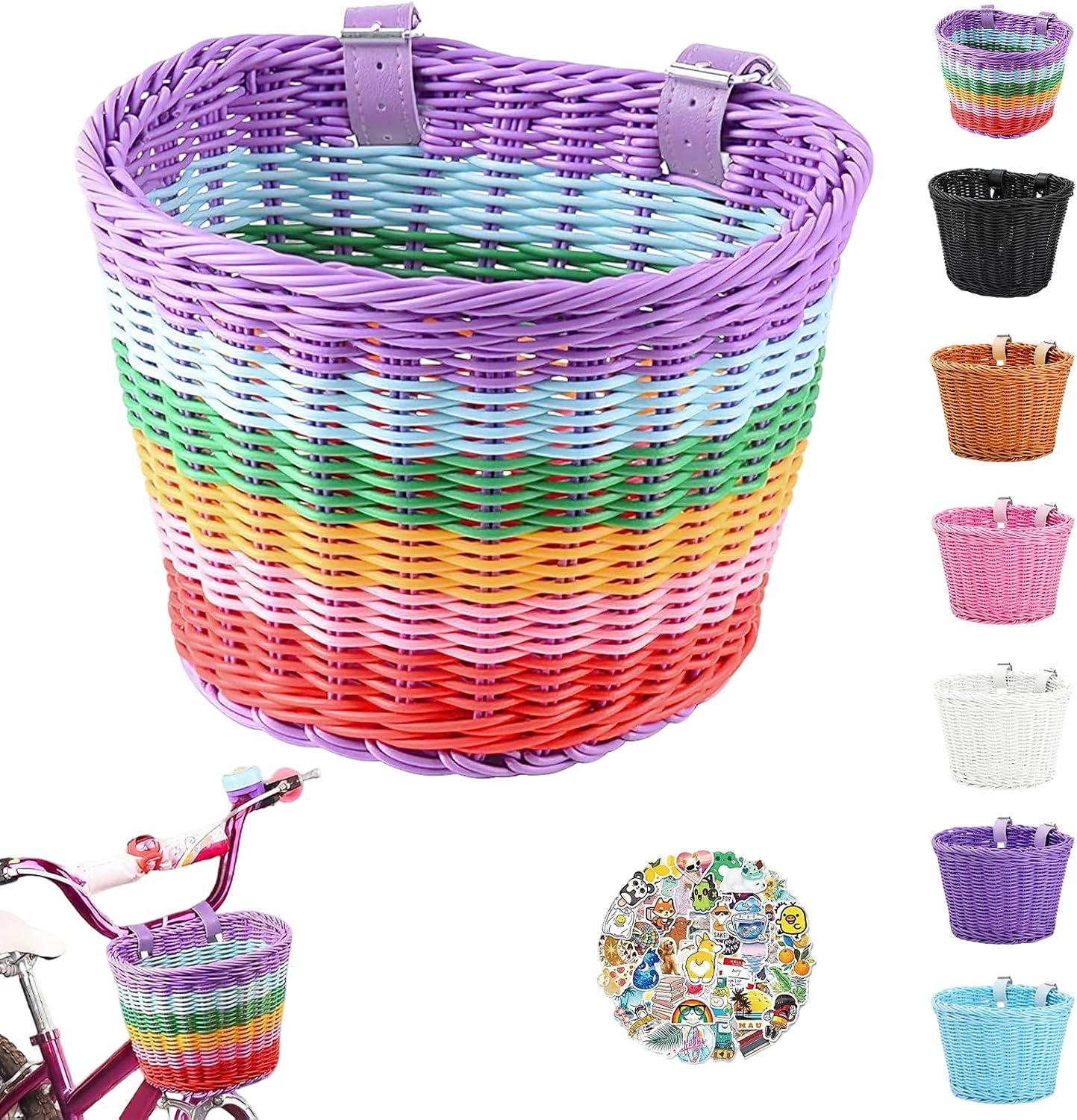 Rainbow Kinderkorb aus Kunststoffgeflecht