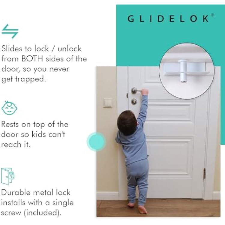 GlideLok Child Safety Door Top Lock