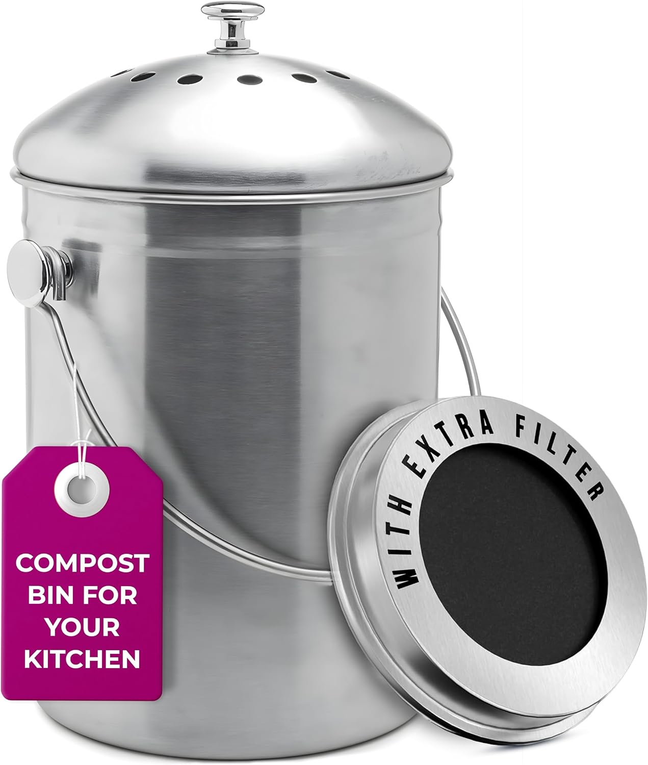 Epica Stainless Steel Compost Bin